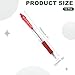 M&G Ballpoint Pen 0.5mm, 12pcs Retractable Fine Point Red Ink Click Ball Point Pen Writing Supplies for Journaling Home Office Classroom, Clear