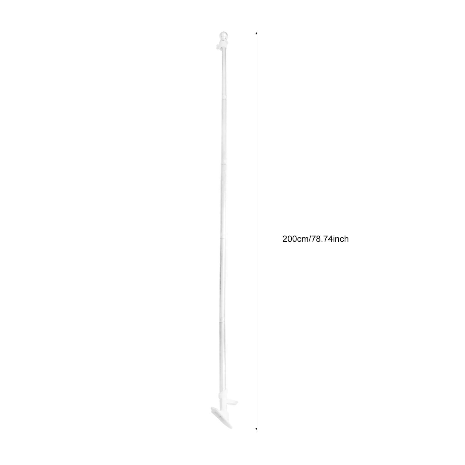 VILLCASE Mât de Drapeau Rotatif 1 Set en Alliage, Support et Base, Argenté Couleur Aléatoire