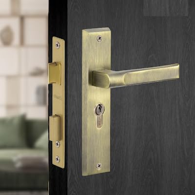 Image of Dorset Texa Mortise Lock - 60 mm Key and Knob Cylinder, 8 Inch Handle Lockset for Bedroom /Main Doors, Antique Finish, 3 Keys - HLTEXAPT