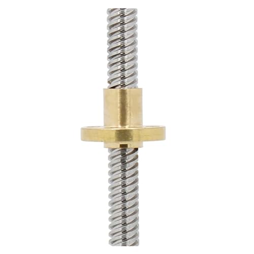 Metal Ball Screw nut T8 Lead Screw Trapezoidal Rod Lead 10mm Length 350m-600mm with Copper Nuts(450mm)