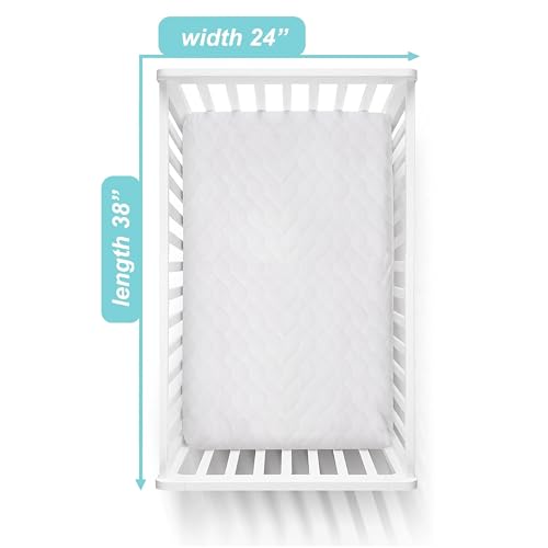 Image of American Baby Company Waterproof Fitted Mini Crib Mattress Protector 38 inch x 24 inch - Quilted, Noiseless, Ultra-Soft & Breathable Pack n Play and Mini Crib Mattress Cover