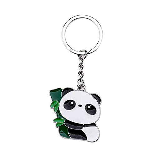 Panda-Schlüsselanhänger für Mädchen, niedlicher Schlüsselanhänger für Kinder, Tier-Schlüssel, Organizer, Kawaii-Panda, Geldbörse, Rucksack, Charm-Anhänger Cover