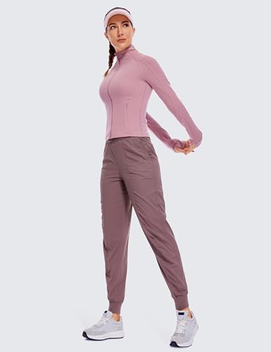 Image of CRZ YOGA Ease Line Joggers 26 inch /28.5 inch /30.5 inch | Casual, Lightweight, Ruched Design, Pockets, for Women