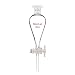 StonyLab Borosilicate Glass 125ml Heavy Wall Conical Separatory Funnel with 19/26 Joints and PTFE Stopcock - 125mL