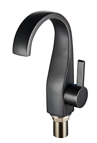 Aquafaucet Waterfall Bathroom Sink Faucet Lavatory Commercial Mixer Tap Single Handle Lever Oil Rubbed Bronze