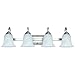 Feit Electric 73805 4-Light Led Vanity Fixture, Brushed Nickel, 29-5/8", Uses (4) 26W Integrated Led Modules, 19 " x 30 " x 19.75"