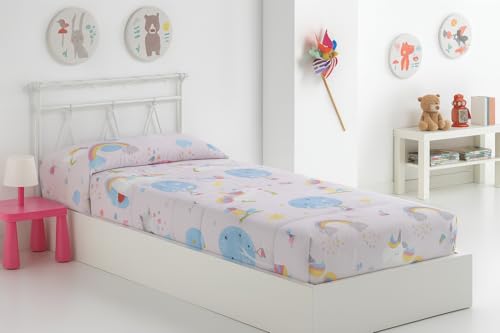 Mapuca Edredón Ajustable Modelo Unicornio para Cama de 90. Impresión Digital
