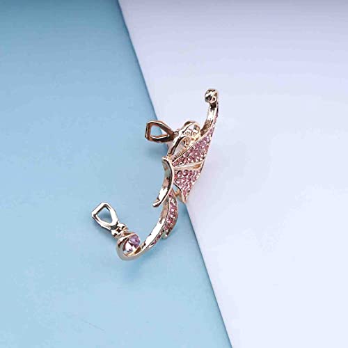 Erimberate Bohemian Cz Butterfly Crawler Earrings Crystal Cuff Wrap Earrings Paved Butterfly Clip Earrings Pink Cartilage Cuff Earrings No Piercing Earrings Jewelry For Women And Girls #TOP2