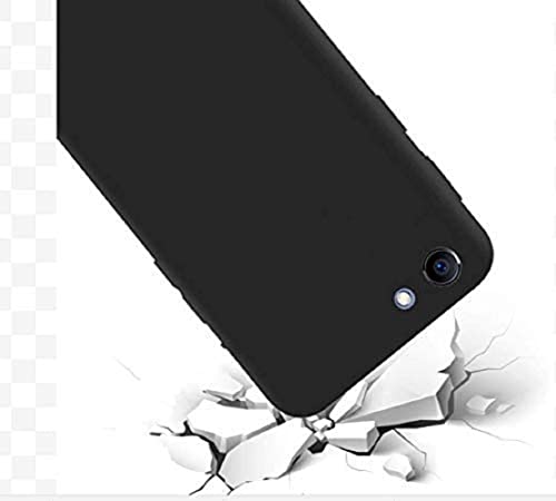 Image of Mobile Back Cover Case for Realme 1 (Silicone Case|CameraProtection|Black SC1510)