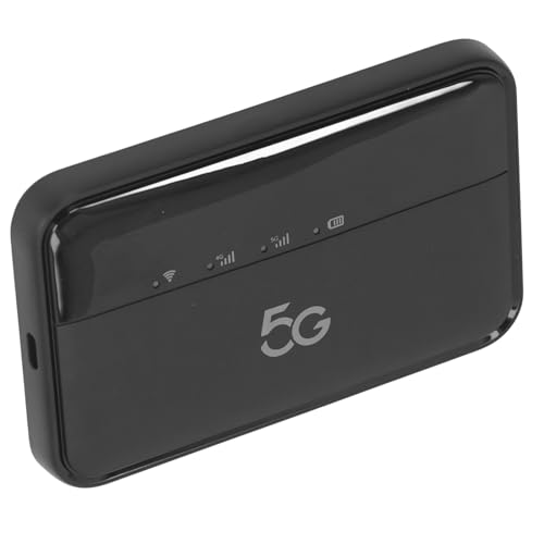 BONKZEBU Punto de Acceso Móvil WiFi 5G para Soporte de Viajes 16 Dispositivos, Carga Tipo C de 10000 MAh Punto de Acceso Móvil WiFi6 Portátil 5G con Ranura para Tarjeta Nano SIM,