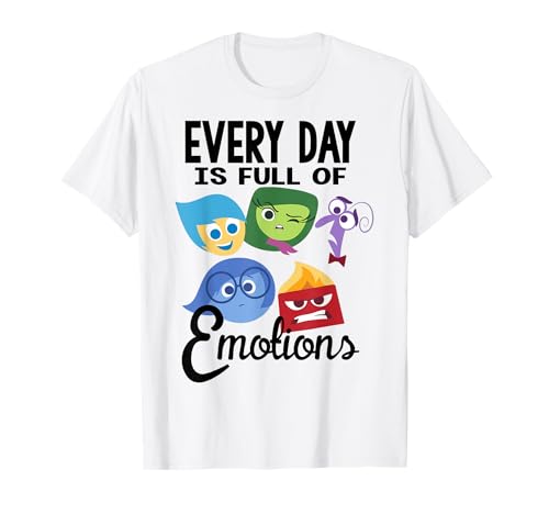 Disney J4ZK9J7BMSX Pixar Inside Out Every Day Is Full Of Emotions Group T-Shirt cover