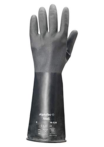 Ansell AlphaTec 38-520 Chemical Resistant Gloves, Maximum Protection for Heavy Duty Work Flexible and Comfortable Design - Image 2
