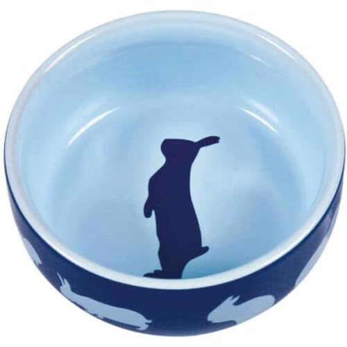 TRIXIE TX-60733 Ceramic Bowl for Rabbit 250 ml 11 cm, [April 21, 2023, Mehrfarbig, Kaninchen