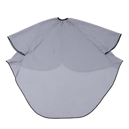 Capa para corte de cabello con mangas gris