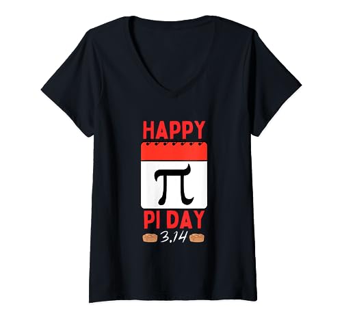 Calendario Happy Pi Day, Pie Day - Símbolo Pi de matemáticas Camiseta Cuello V