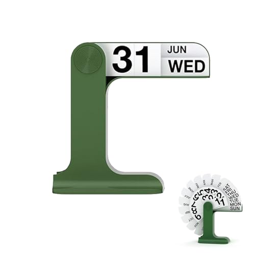 Stonivislyt Calendrier à Retourner,Calendrier Perpétuel, Bureau Calendar 2025 Desktop Accessories,Mois, Date et Jour, Calendrier à Retourner Vintage avec...