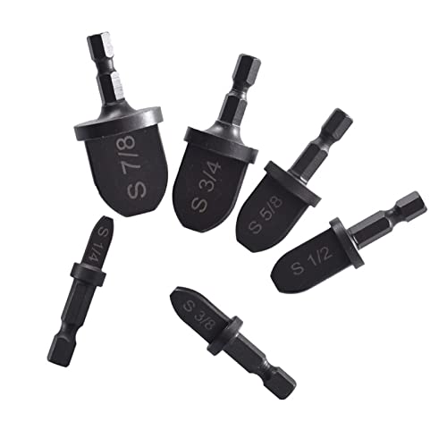 Generic チューブエキスパンダードリルビット6点セット、明確な目盛り付きで複数サイズ対応 ? 炭素鋼製で耐摩耗性に優れエアコン修理に適したパイプ拡張ツール