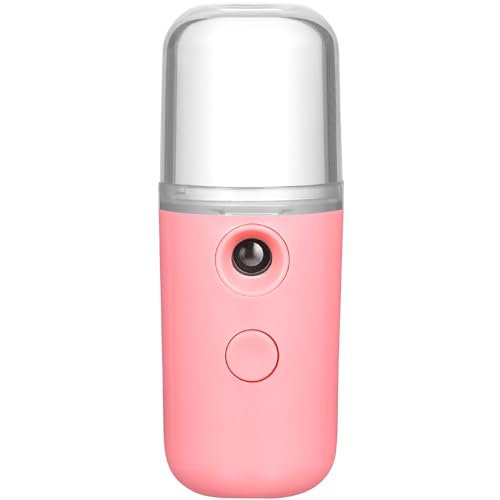 LIFKOME Hand Held Humidifier Portable Humidifier Pink Humidifier Diffuser Face Mister for Home Office Travel