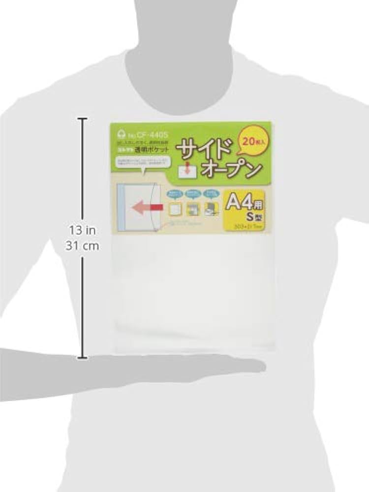 Amazon.co.jp: コレクト クリアポケット サイドオープン A4用 20