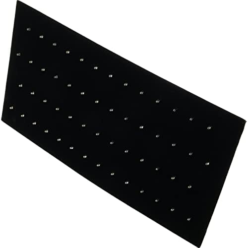 MOOCA 2-Pack Black Velvet Earring Display Stand With Easel – Holds 24 Pairs, Perfect For Stores Or Home
