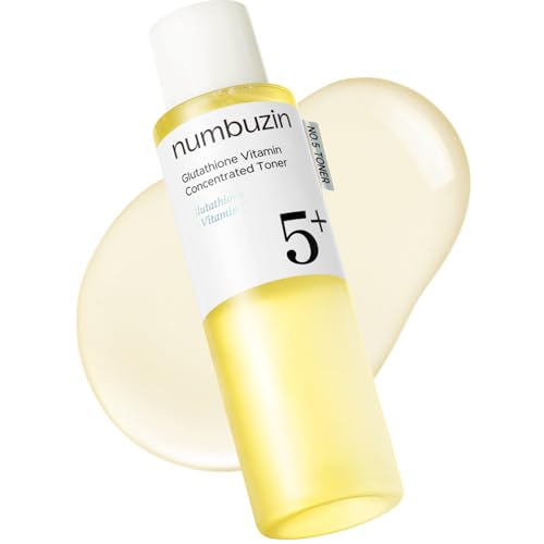 numbuzin No.5 Vitamin Boosting Essential Toner, Radiance-Boosting Vitamin Toner for Uneven & Dull Skin, Glutathione, Vitamin C, Niacinamide, First Step Skincare, 6.76 fl oz (200ml)
