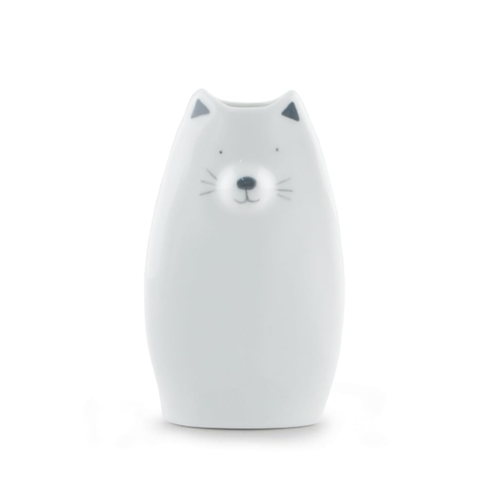 Petit vase chat décoration moderne pour composition florale originale
