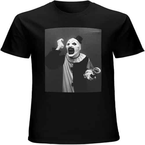 Terrifier Art The Clown Mens T Shirt Printed Graphic Top Unisex Tee Black L