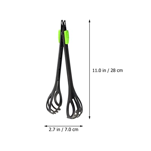 Hemoton 2Pcs Kitchen Tongs Nylon Egg Whisk Spaghetti Server Pasta Fork Noodle Server Slotted Food Strainer Salad Mixer For Kitchen Cooking Mixing Barbecue Whisking Beating Stirring #TOP1