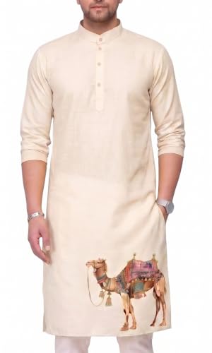 Image of Men's Digital Printed Kurta for Festival