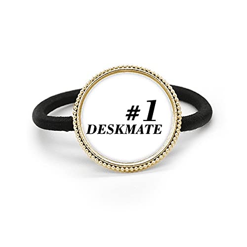 Élastique à cheveux numéro 1 design métal argenté et bandeau élastique premium