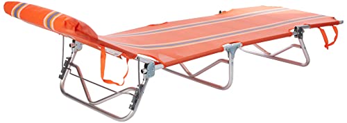 Cadeira Espreguiçadeira Textilene Aluminio Listrada Branco/azul 4162 Bel Fix Listrado