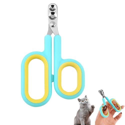 LACHT Cortauñas Gato Profesional Fabricado En Acero Inoxidable, Versión Mejorada Con Diseño De Doble Orificio, Apto Tanto Para Gatos Grandes Como Para Gatitos Más Pequeños, Corte Limpio (A)