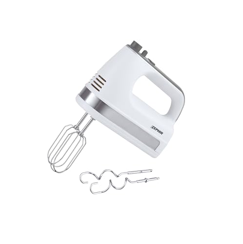 Zephir, Sbattitore Elettrico 2 in 1, 5 Velocità, Funzione Turbo, Fruste e Ganci Impastatori in Acciaio Inox, Sblocco Rapido, Cavo 1.9m, Potenza 300W