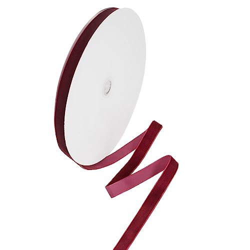 YASEO Burgunderrotes Samtband 1,6cm x 22,7m