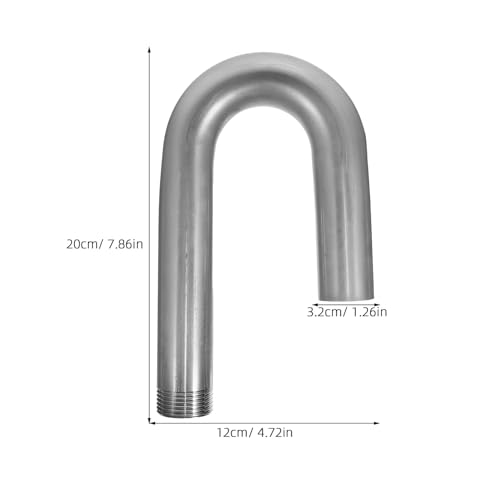 Tuyau de sortie en acier inoxydable 32 cm compatible pompe sanitaire - 3