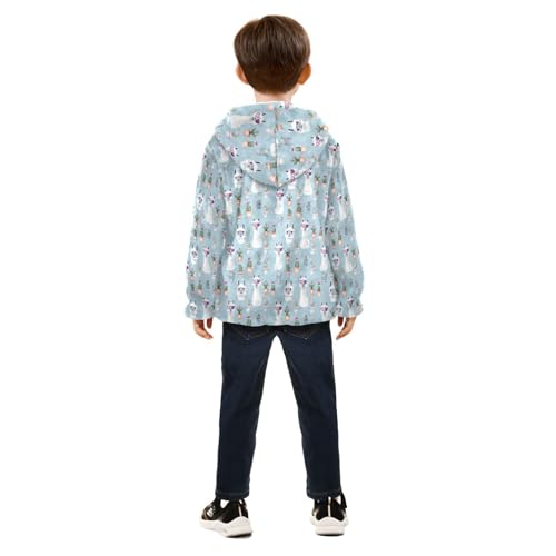 Alpaca Cactus Boys Fleece Coat,Children's Zip-Up Hoodie Jacket,Baby Warm Fashion Outerwear 3-10T,A1134254
