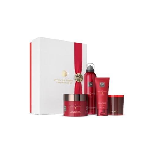 RITUALS Caja de regalo The Ritual of Ayurveda, L - Set de baño con 4 productos para el cuidado de la piel con sal india y aceite de almendras - Propiedades equilibrantes
