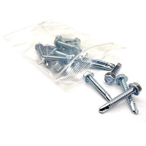 125 Tornillos Autorroscantes 1/4-14x1 Hexagonal Zinc miniatura 4