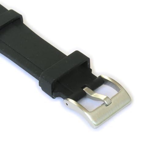 Image of WAMD Curved End Silicone Rubber Watch Straps - 18mm, 19mm, 20mm, 21mm, and 22mm Watch Straps for Watches.