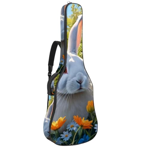 Housse de guitare acoustique 101,6 cm étanche motif lapin