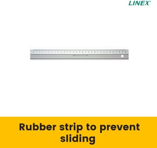 Linex 30cm Silver Hobby Cutting Ruler, E2930M