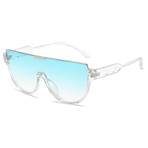 Image of Oversized Sunglasses Women Men Luxury Big Frame Mask Glasses Goggle Flat Top Clear Eye Protection Glasses Shade UV400