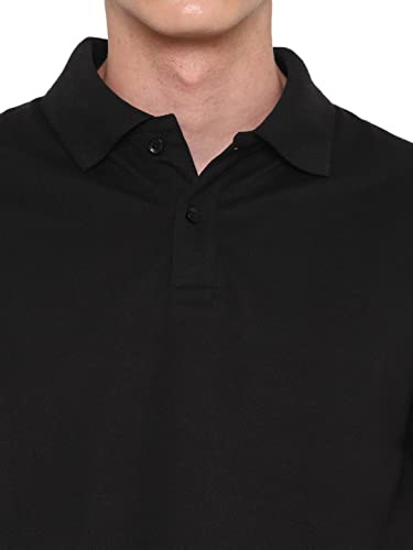 Image of Deniklo Men's Polyester Half Sleeve Regular Fit Solid Polo T-Shirt