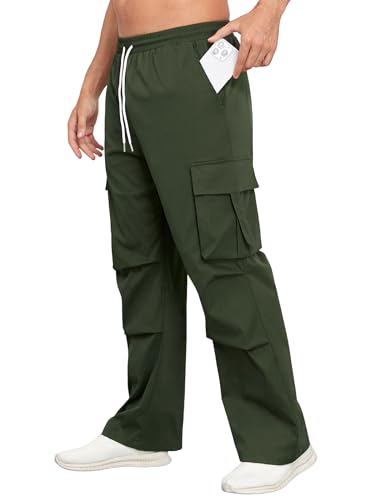 ZAFUL Men's Casual Cargo Joggers Pants Workout Elastic Waist Stretch Sweatpants Techwear Pants