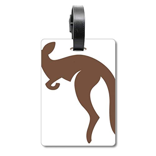 Étiquette kangourou marron haut de gamme avec attache robuste pour valise