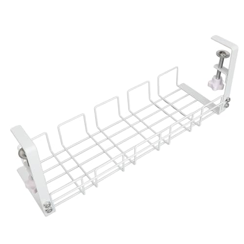 Organizador de cables bajo escritorio de acero Walfront, bandeja para gestión de cables, organización eficiente, fácil instalación, fuerte capacidad de carga, protección de seguridad miniatura 7