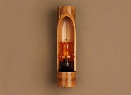 LUO Hotel Cafe Sala de Estar Bar Lámpara de Pared, Lámparas de decoración de Pared, Lámpara de Pared Retro Bamboo Elements Lámpara de Cabeza única Lámpara de Pared de Hotel Retro Habitación Pasillo V