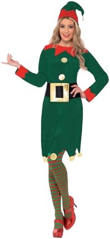 Smiffys Déguisement Femme Lutin, Robe, Chapeau et Ceinture, Coule...