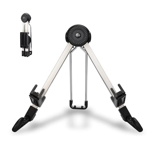 GUITTO Support de guitare – Électrique et acoustique, support sur pied pour guitare, basse, banjo, violoncelle – Portable, pliable et petit design en A GGS-03