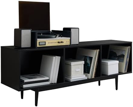 Crosley Furniture Liam Large Vinyl Record Storage TV Stand and En...
